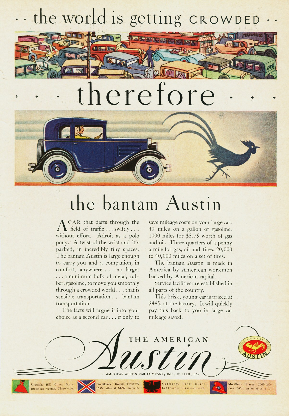 1930 American Austin Auto Advertising